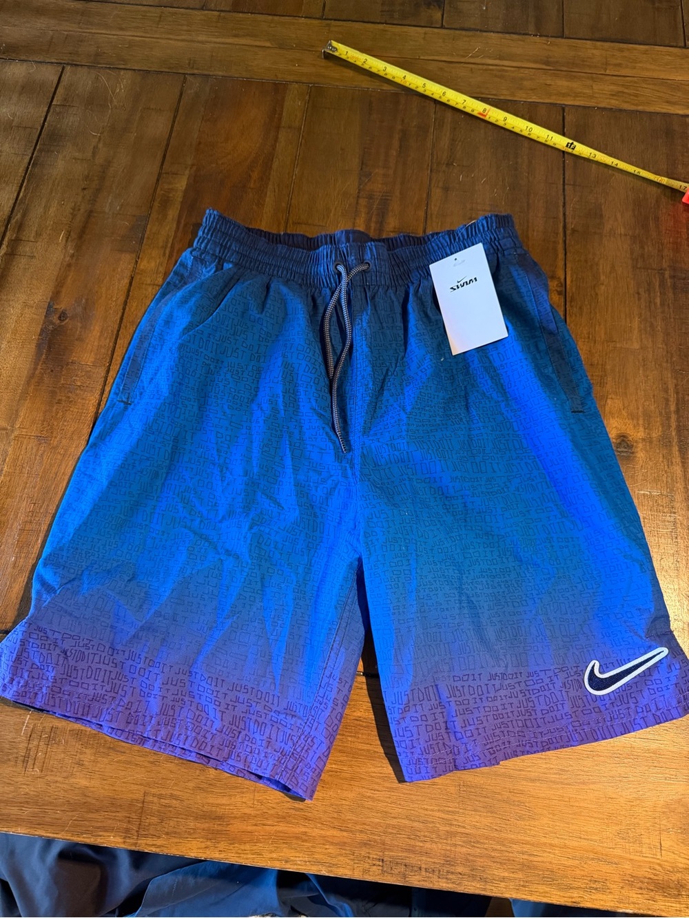 Nike Men’s Blue to Purple Gradient Athletic Swim Shorts